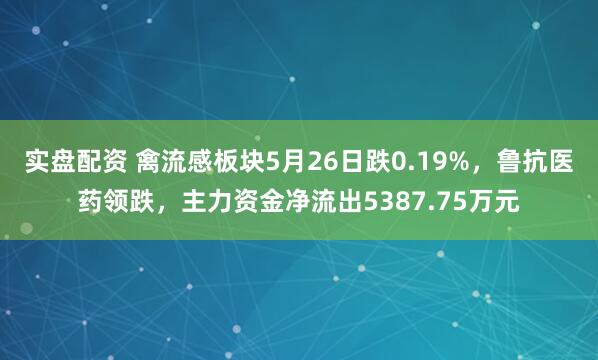 实盘配资 禽流感板块5月26日跌0.19%，鲁抗医药领跌，主力资金净流出5387.75万元