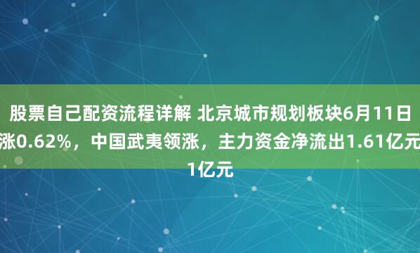 股票自己配资流程详解 北京城市规划板块6月11日涨0.62%，中国武夷领涨，主力资金净流出1.61亿元