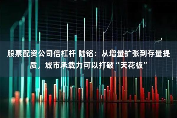 股票配资公司倍杠杆 陆铭：从增量扩张到存量提质，城市承载力可以打破“天花板”